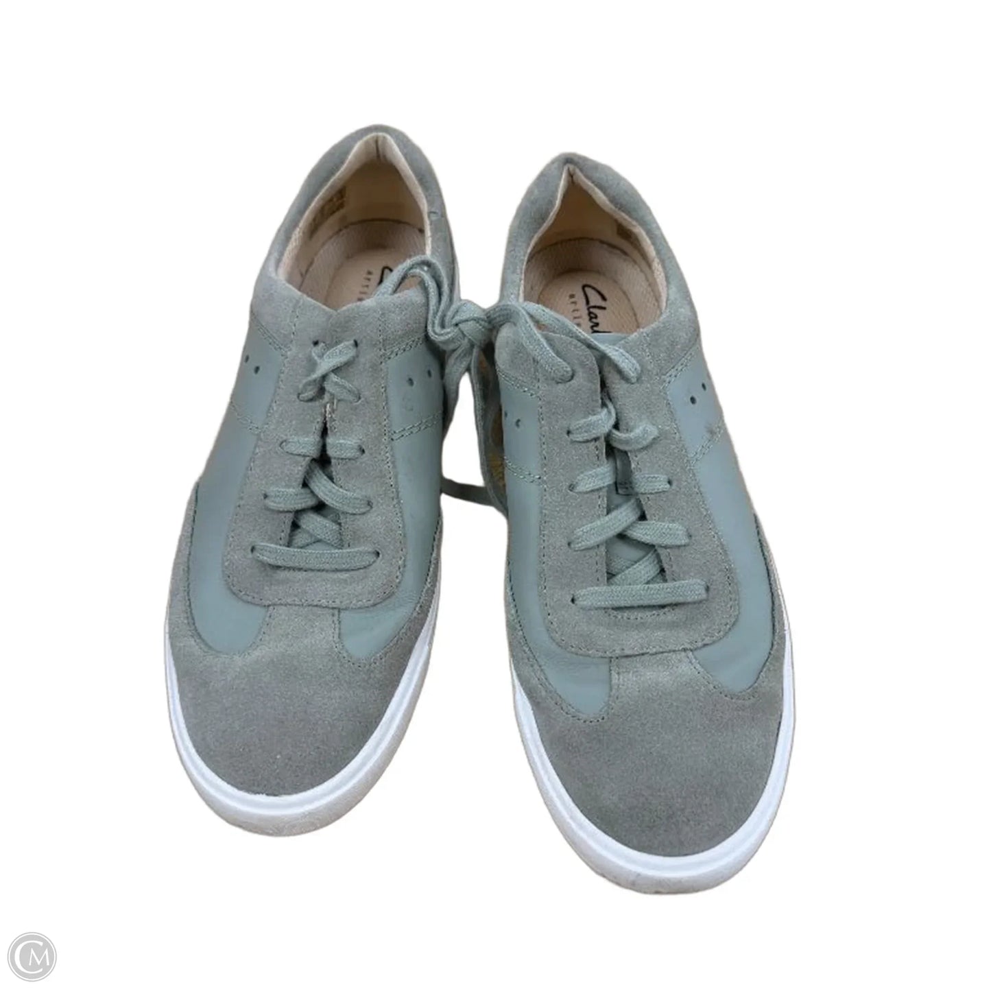 Shoes Flats By Clarks In Green, Size: 8.5