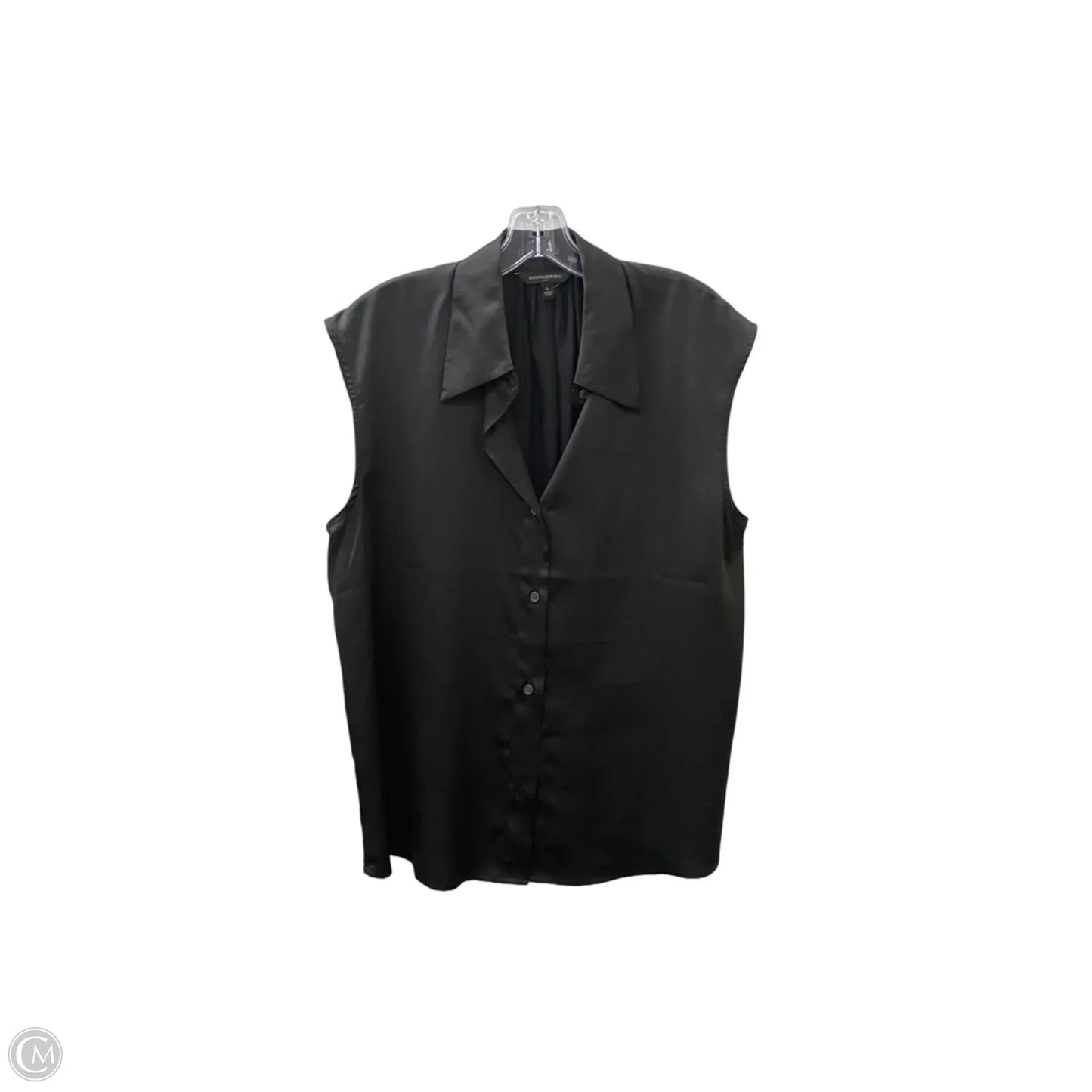 Blouse Sleeveless By Banana Republic In Black, Size: L