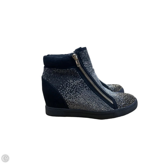 Shoes Heels Platform By Inc In Black & Silver, Size: 8.5