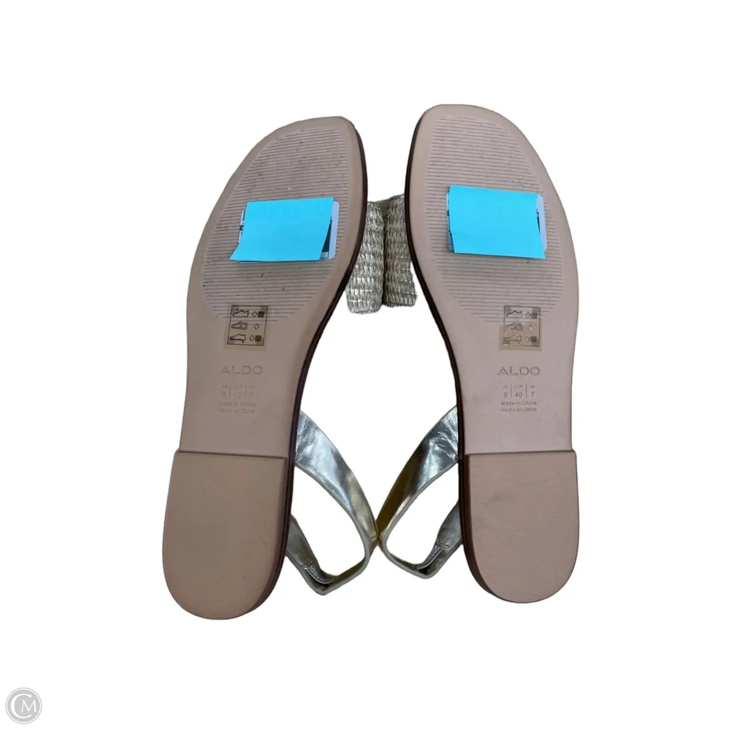 Sandals Flats By Aldo In Gold, Size: 9