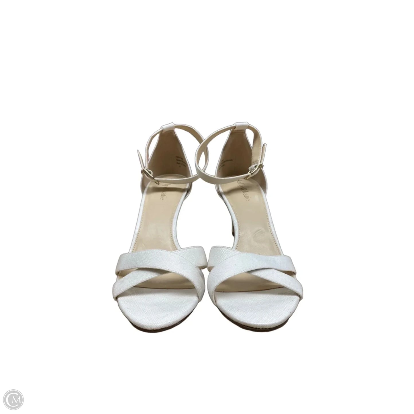 Sandals Heels Kitten By Kelly And Katie In White, Size: 10