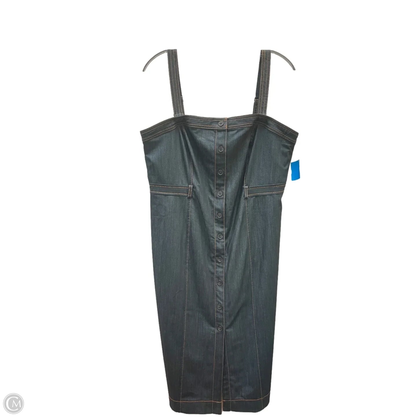 Dress Casual Midi By Calvin Klein In Blue, Size: L