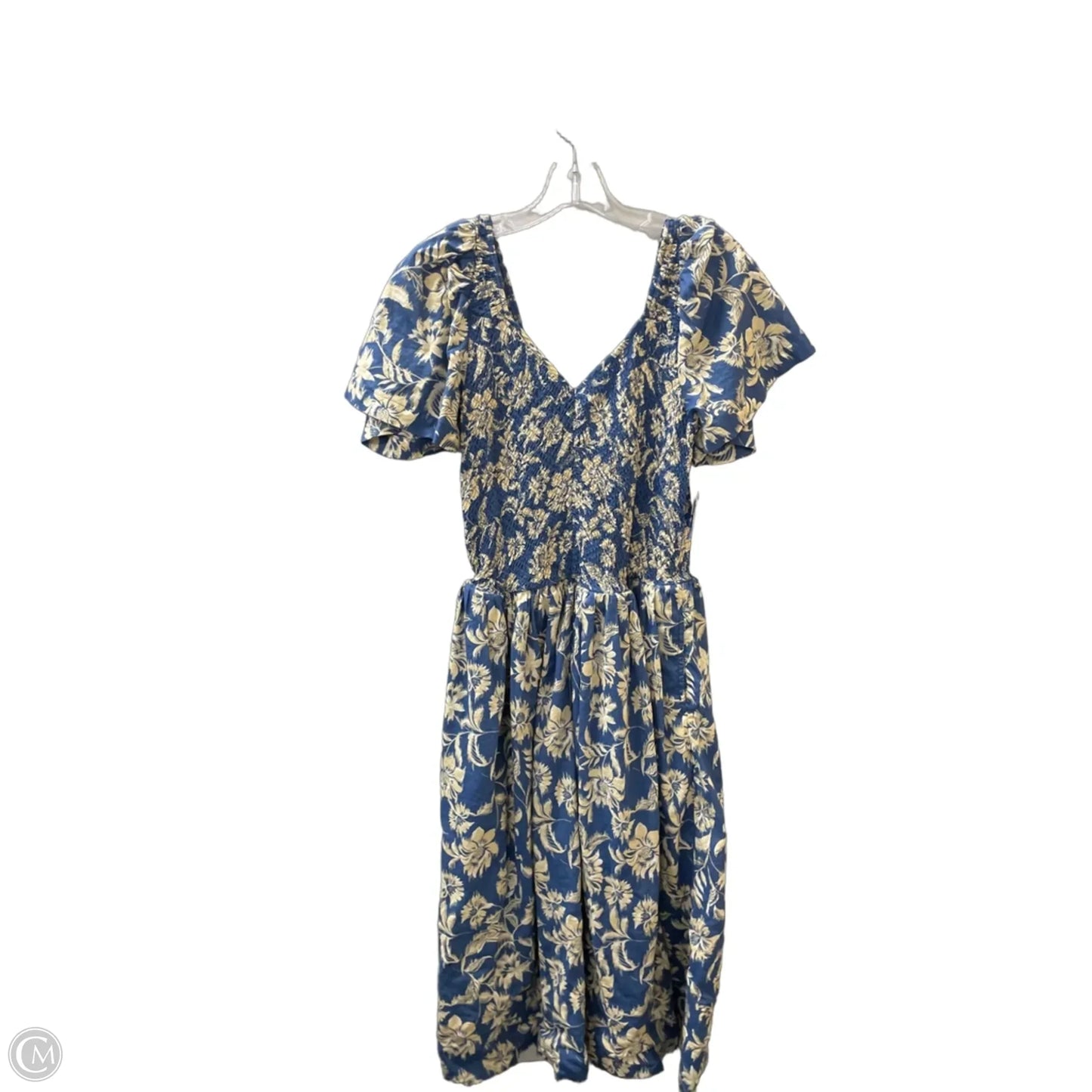 Dress Casual Maxi By Lane Bryant In Blue & Tan, Size: 14