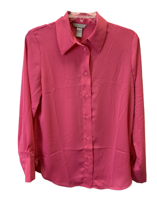 Top Long Sleeve By H&m In Pink, Size: S