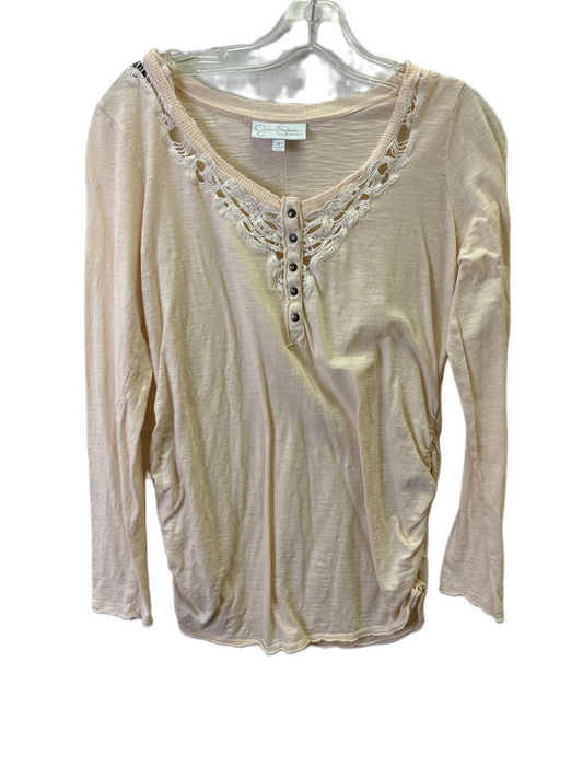 Maternity Top Long Sleeve By Jessica Simpson In Peach, Size: S