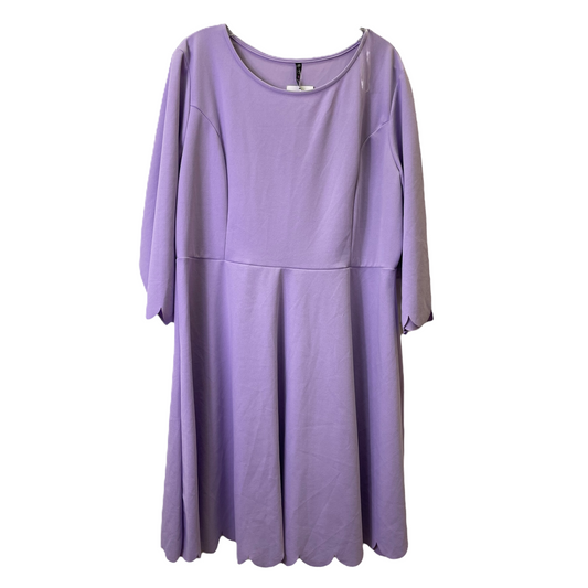 Purple Dress Casual Short By glitzy girlz Size: 3x