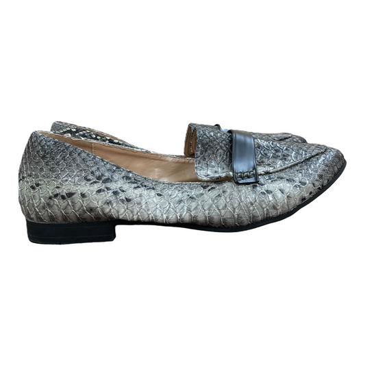 Snakeskin Print Shoes Flats By Just Fab, Size: 11