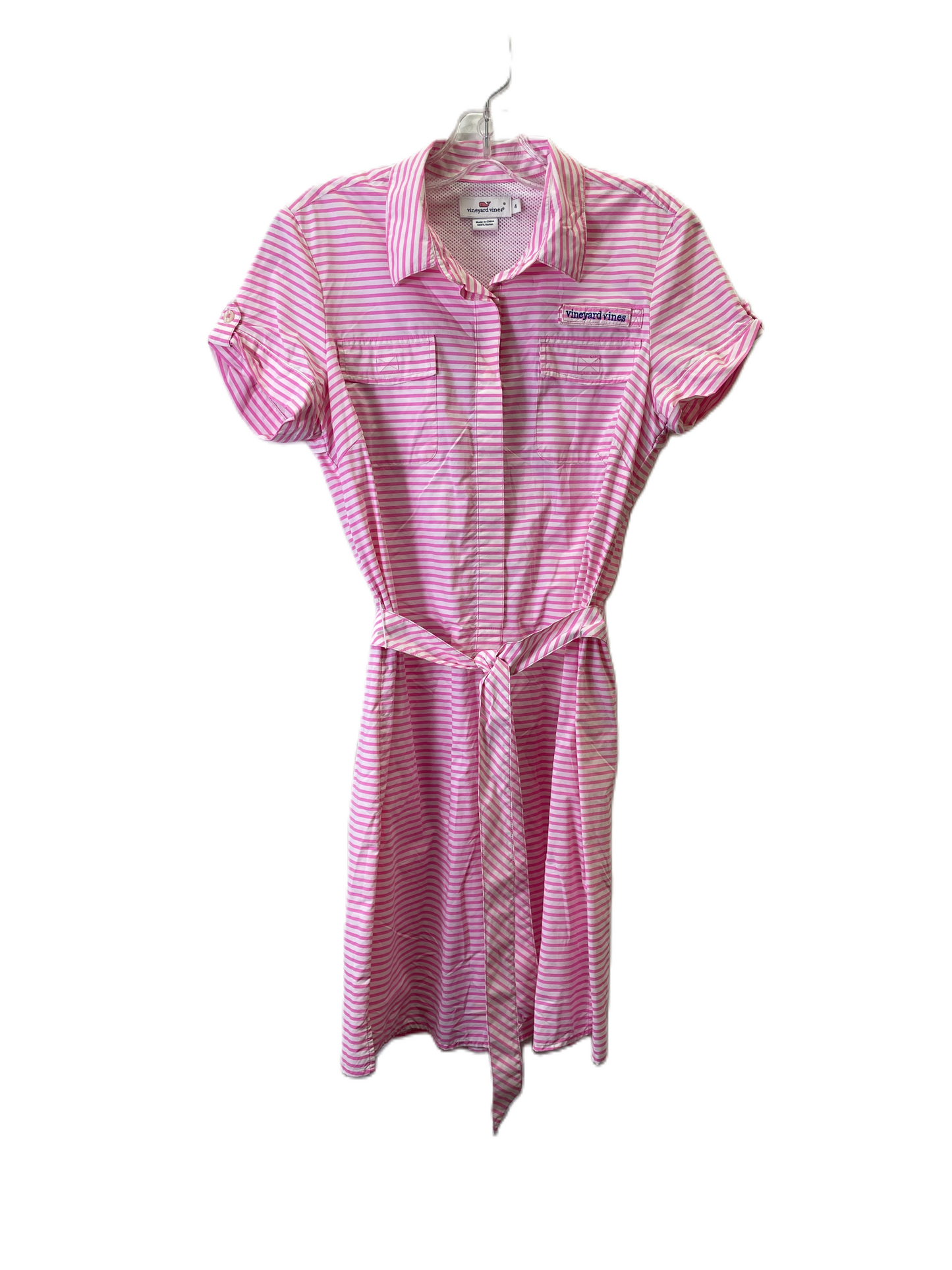 Dress Casual Short By Vineyard Vines In Pink, Size: S