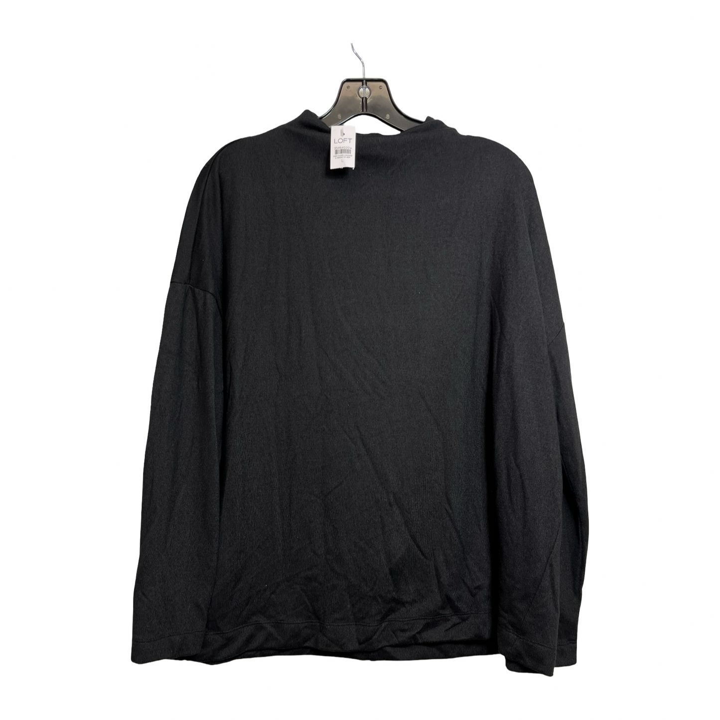 Top Long Sleeve Basic By Loft In Black, Size: L