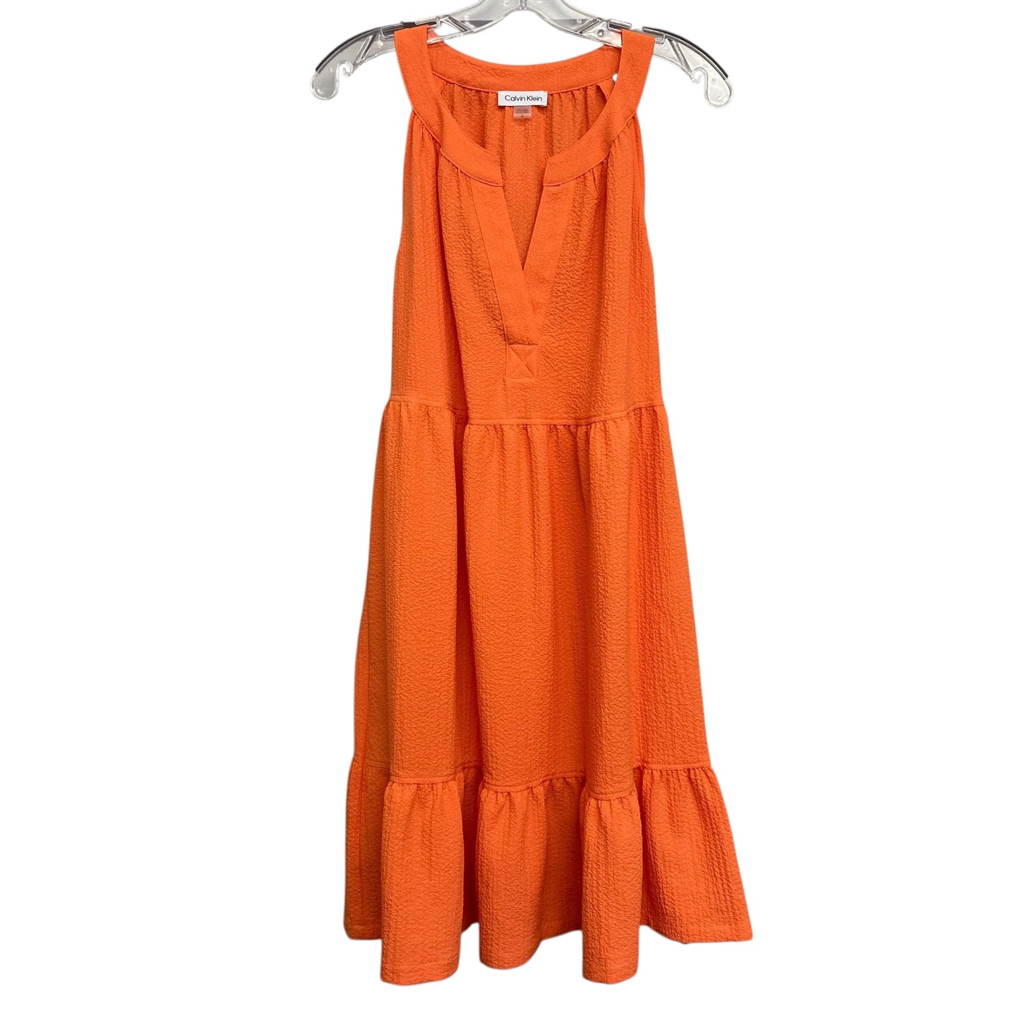 Dress Casual Short By Calvin Klein In Orange, Size:M