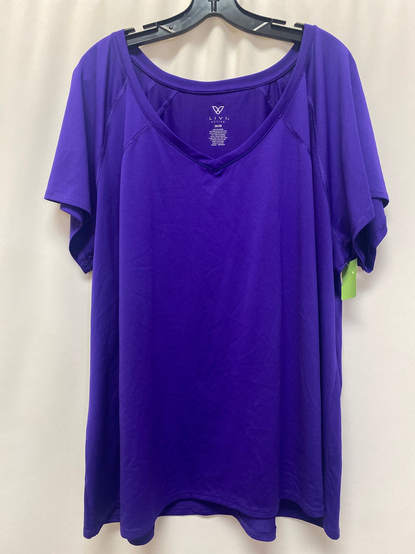 Athletic Top Short Sleeve By Livi Active  Size: 4x