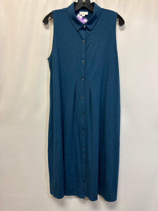 Blue Dress Casual Maxi J. Jill, Size M