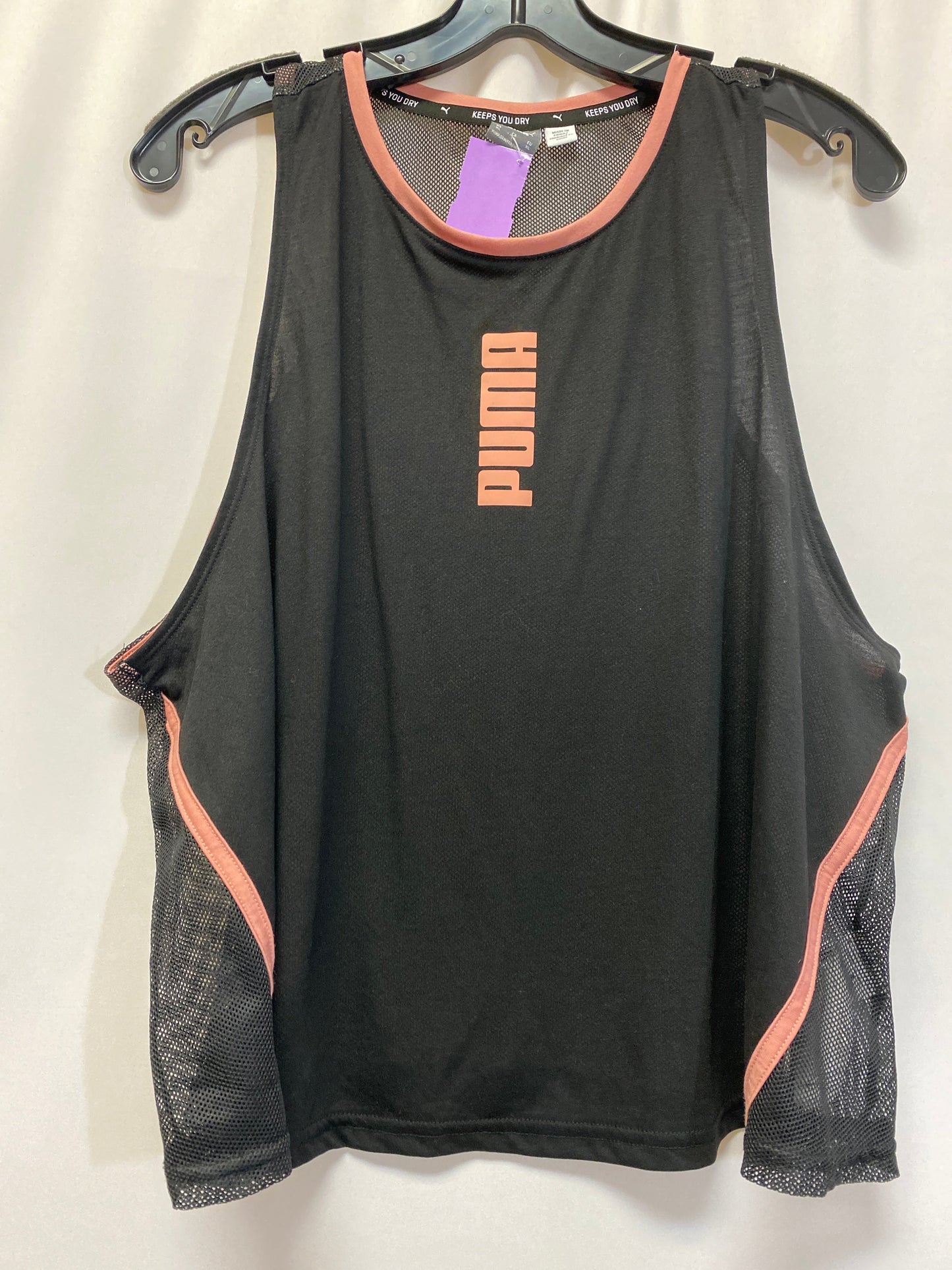 Black Athletic Tank Top Puma, Size Xl