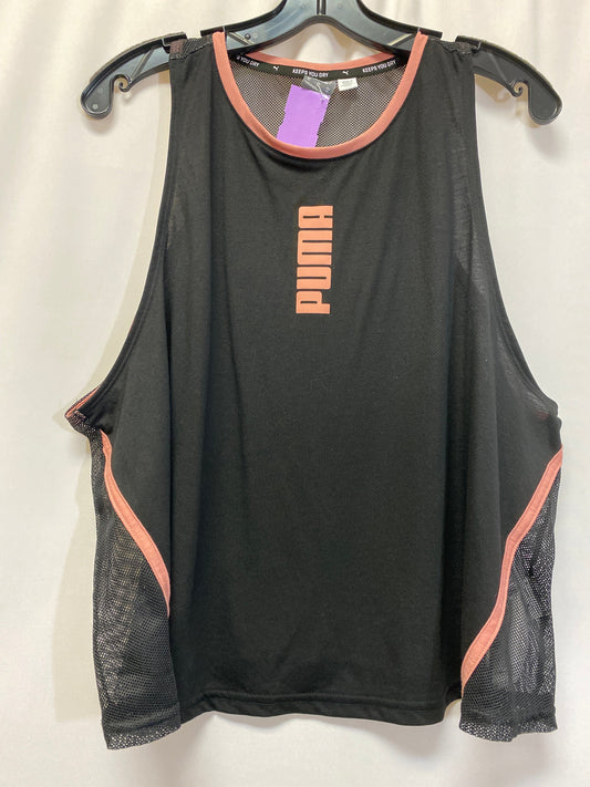 Black Athletic Tank Top Puma, Size Xl