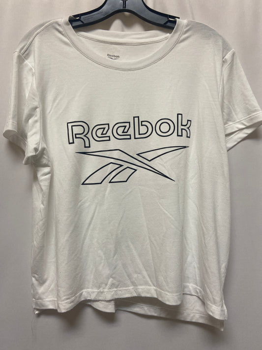 White Athletic Top Short Sleeve Reebok, Size L