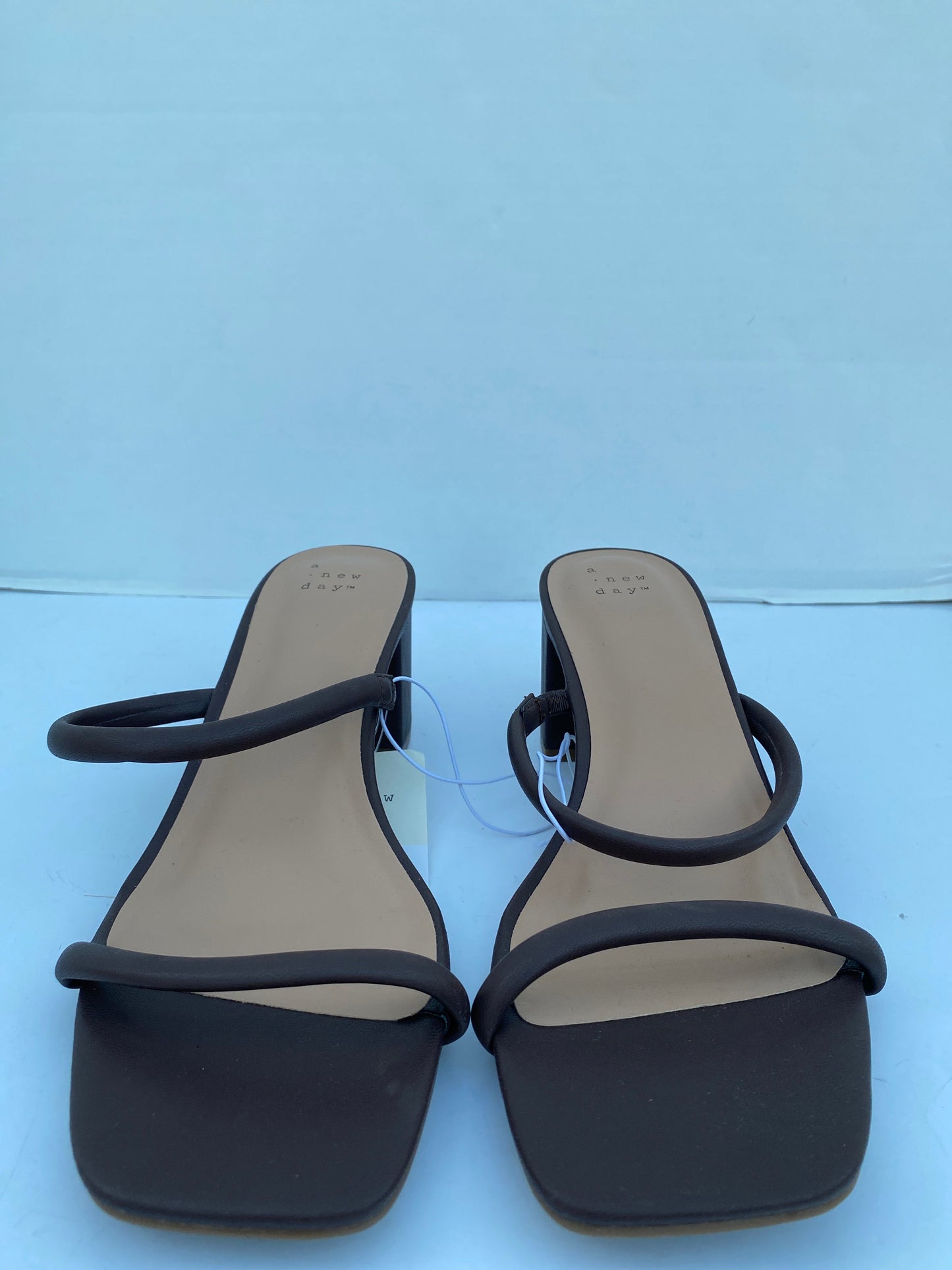 Brown Sandals Heels Block A New Day, Size 8.5