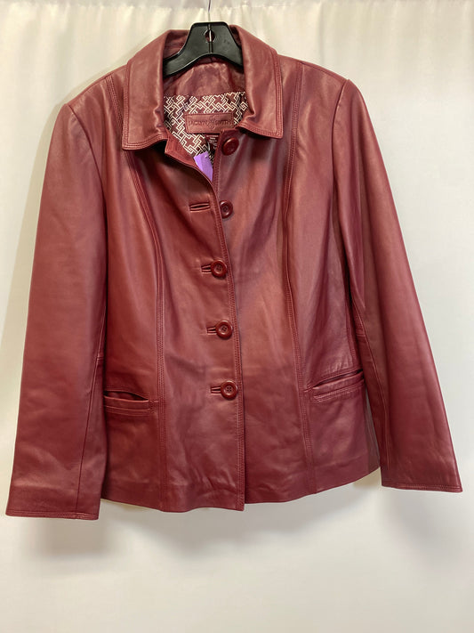 Mauve Jacket Leather Jaclyn Smith, Size L