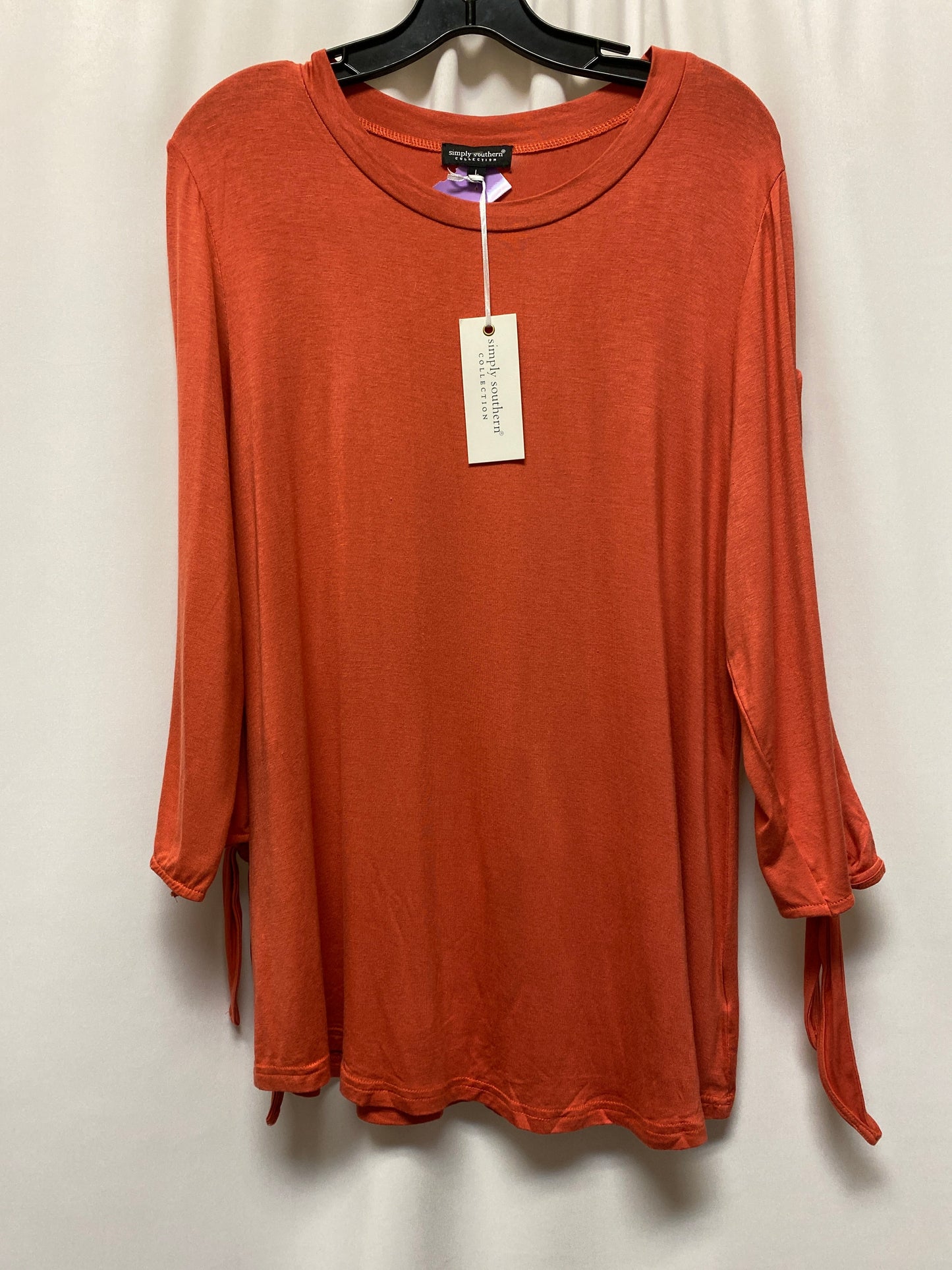 Red Top 3/4 Sleeve Simply Southern, Size L