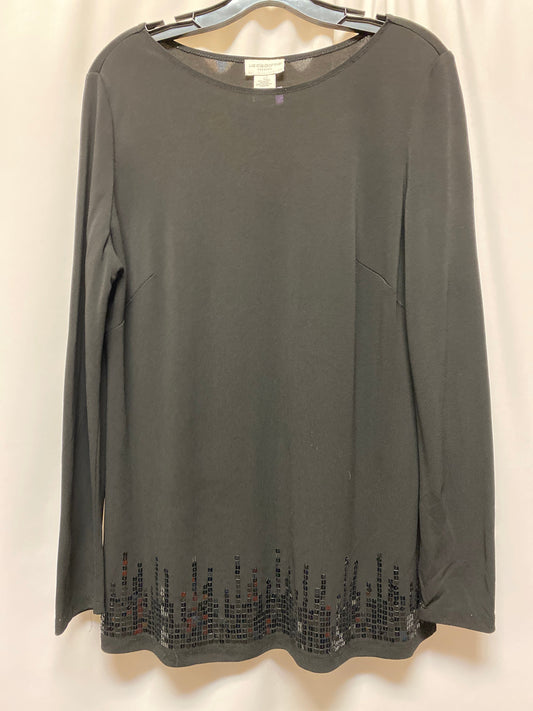 Black Top Long Sleeve Liz Claiborne, Size L