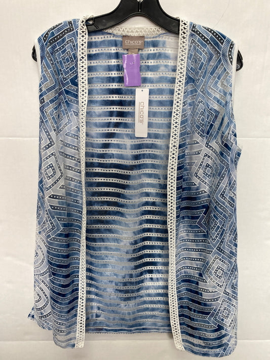 Blue Swimwear Cover-up Chicos, Size L
