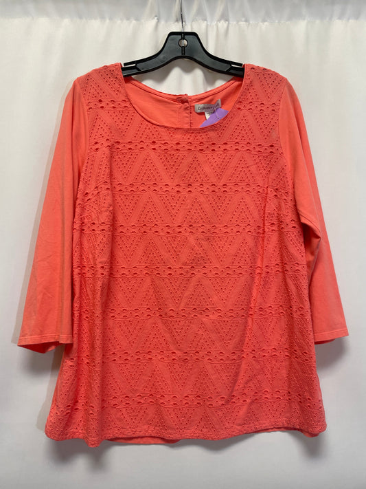 Pink Top Long Sleeve Coldwater Creek, Size Xl