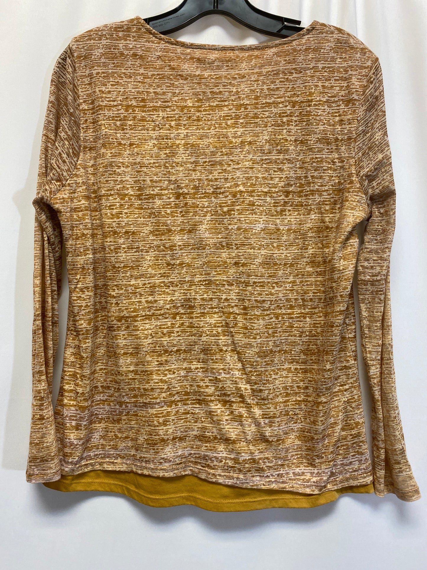 Yellow Top Long Sleeve Coldwater Creek, Size M