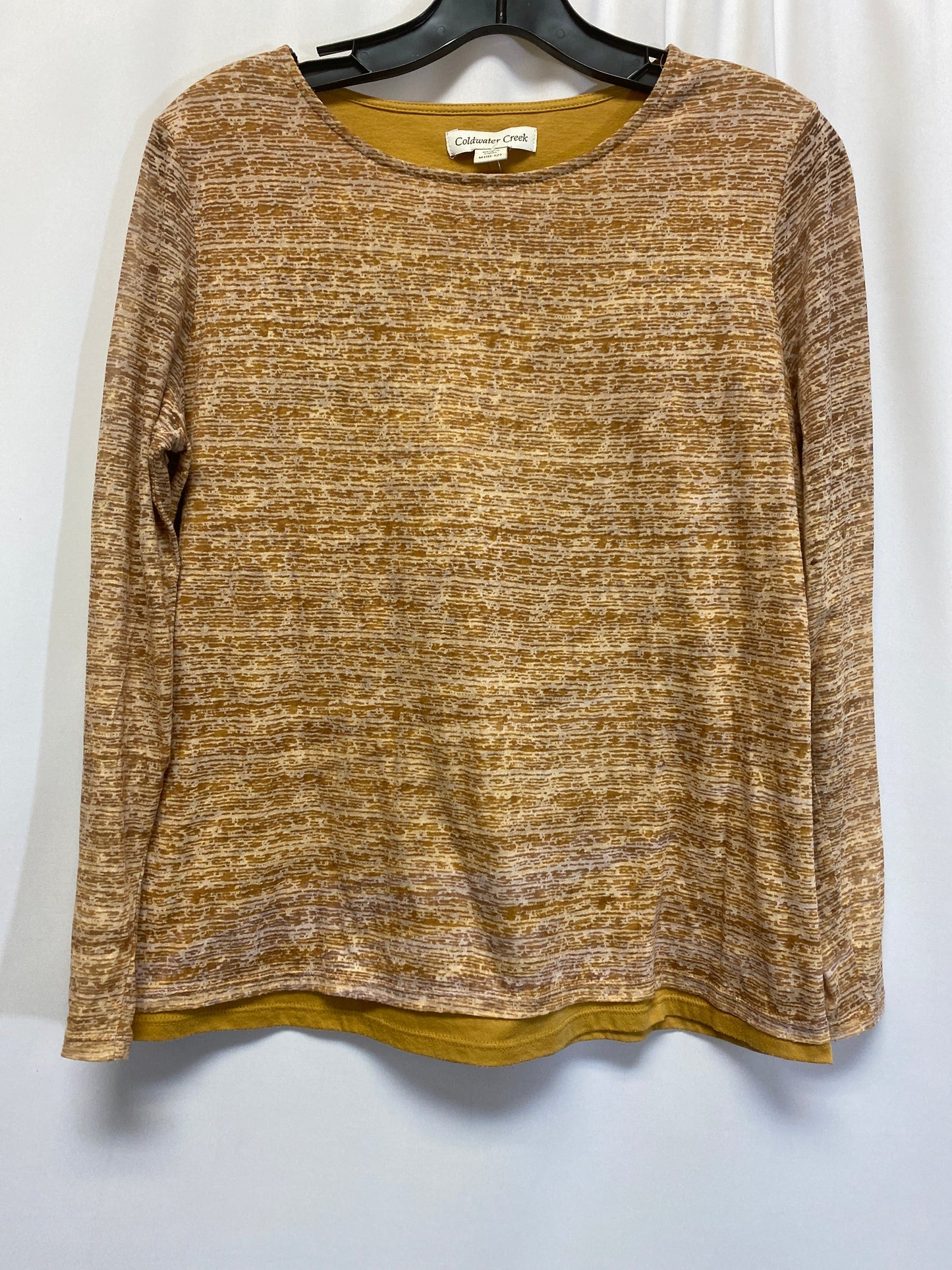 Yellow Top Long Sleeve Coldwater Creek, Size M