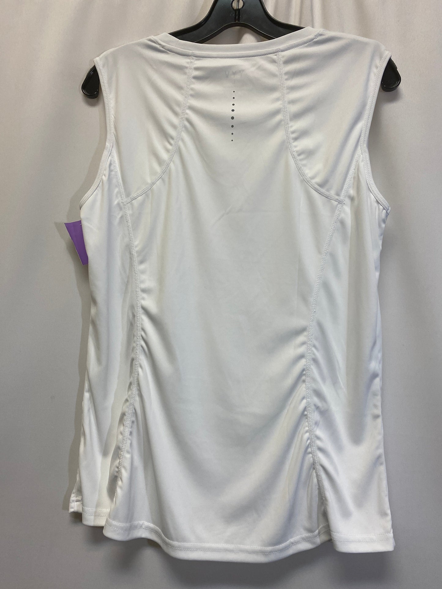 White Athletic Top Short Sleeve Clothes Mentor, Size L