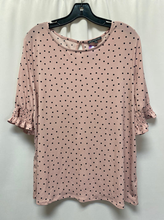 Pink Top Short Sleeve Adrianna Papell, Size Xl