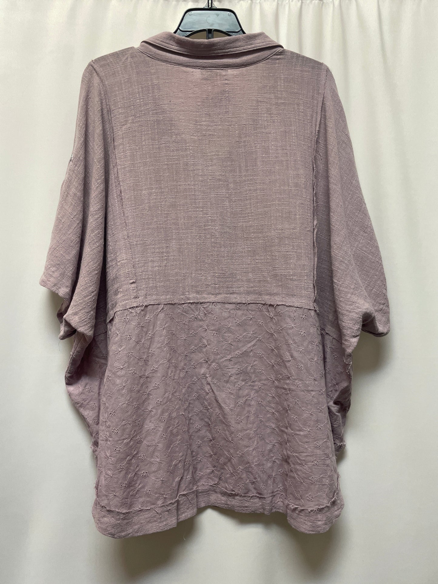 Purple Top Short Sleeve Gigio, Size 1x