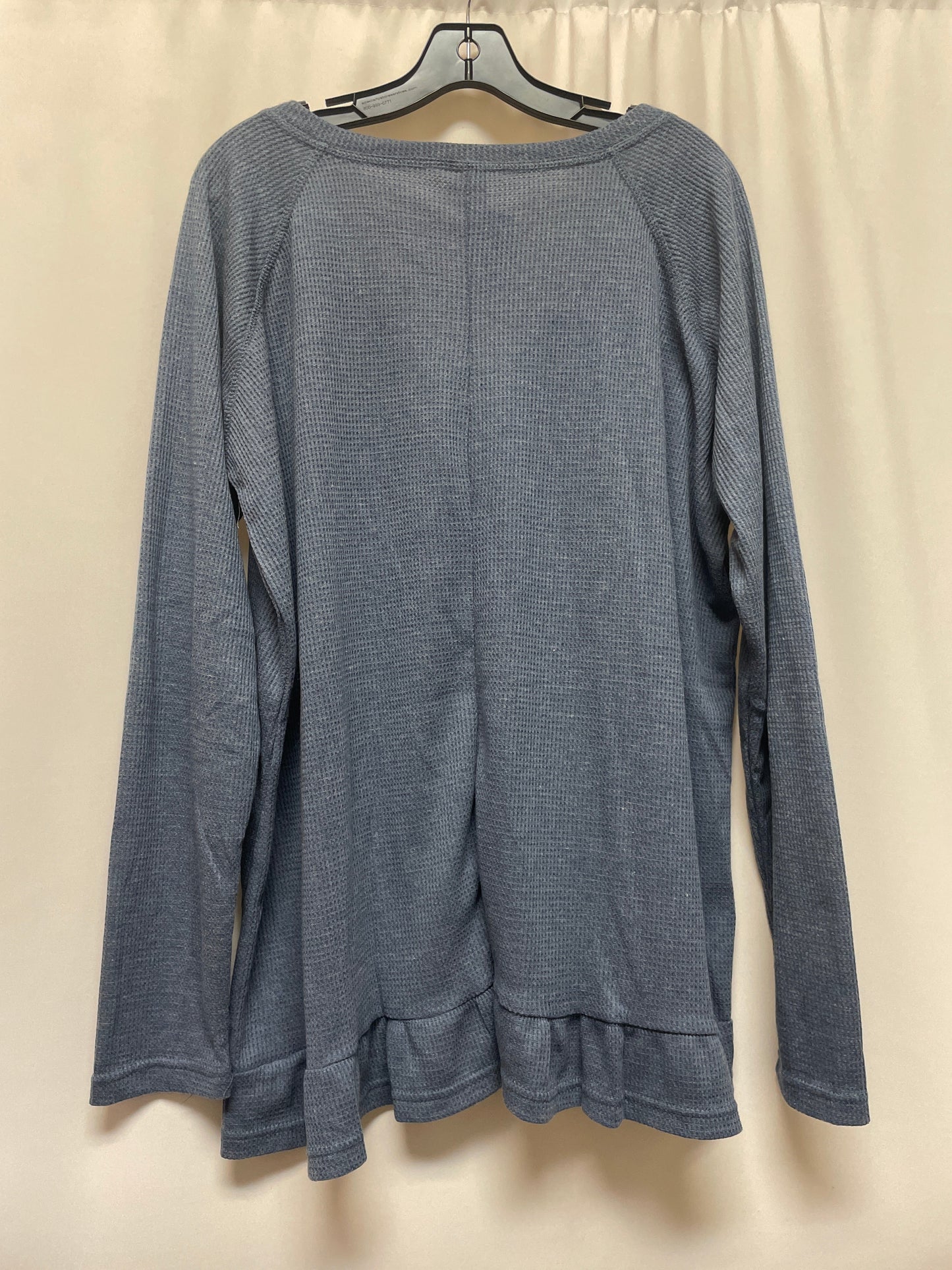 Blue Top Long Sleeve Clothes Mentor, Size 3x