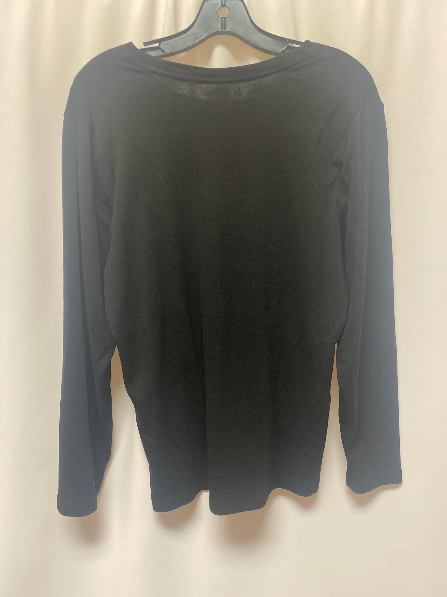 Black Top Long Sleeve Chicos, Size Xl