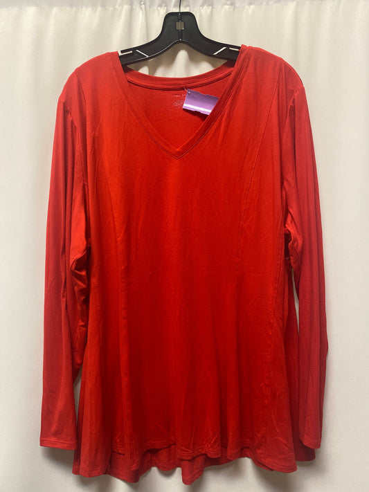 Red Top Long Sleeve Lane Bryant, Size 3x