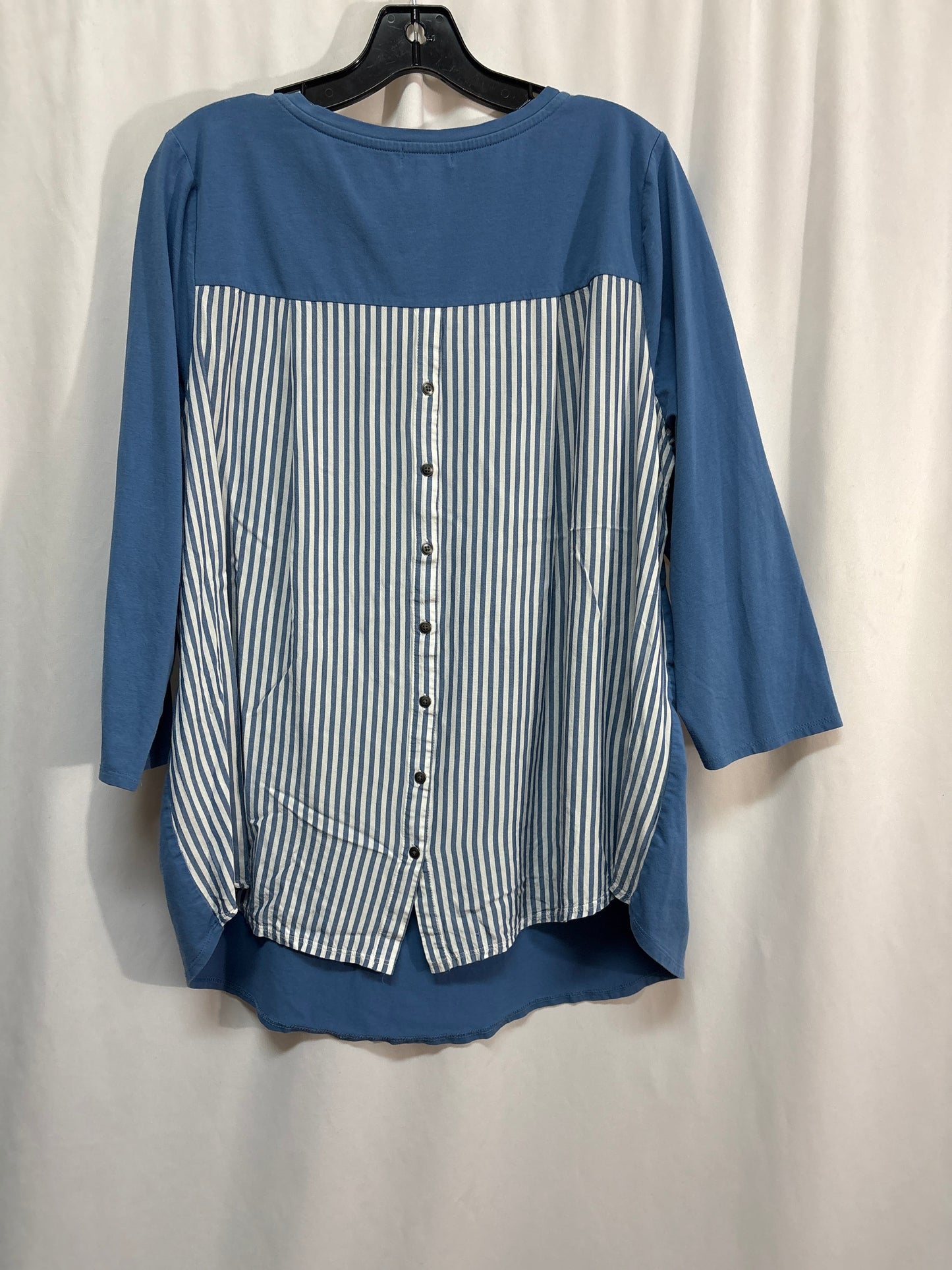 Top Long Sleeve By J. Jill In Blue, Size: L