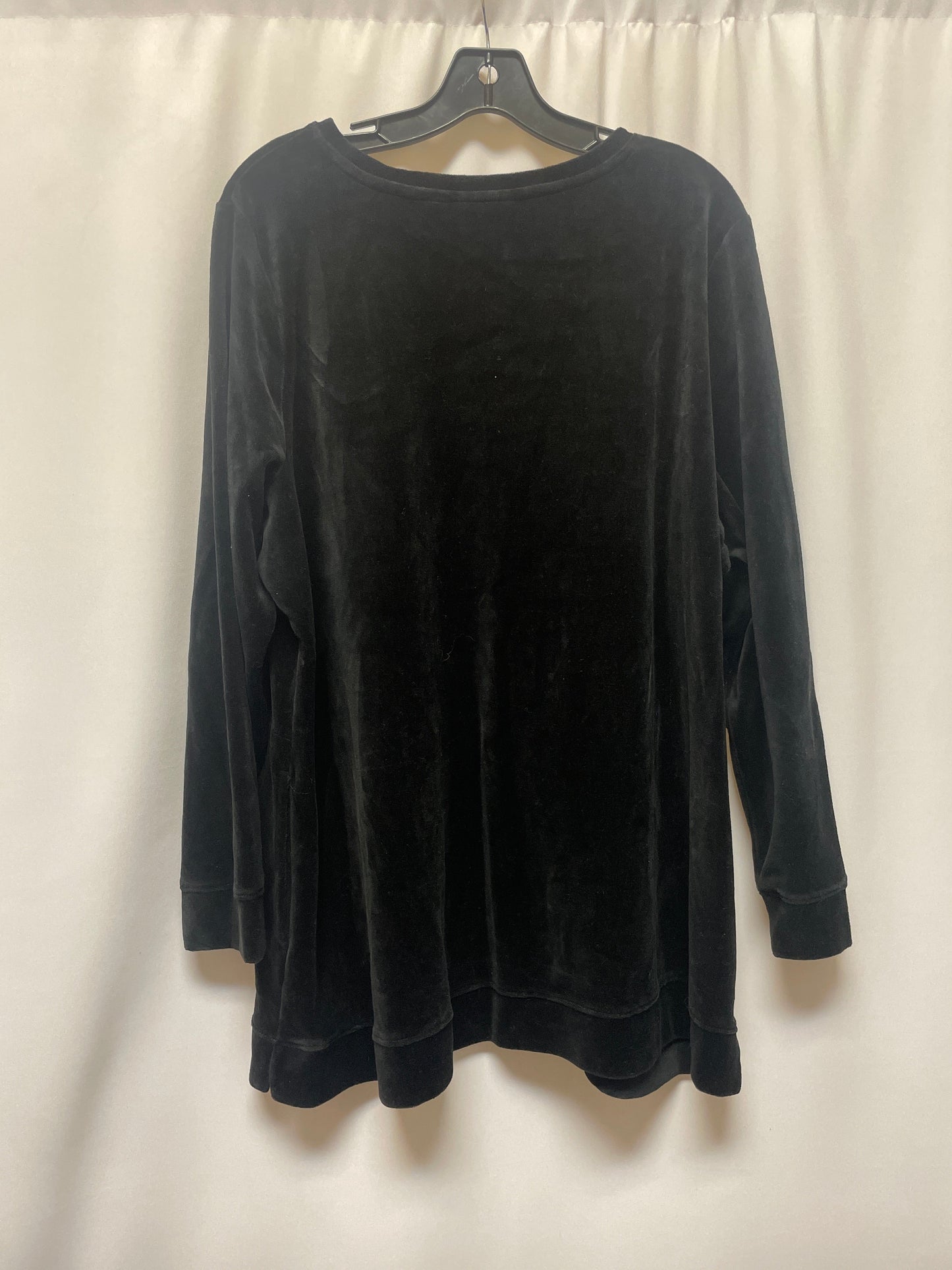 Black Top Long Sleeve Denim And Company, Size 1x