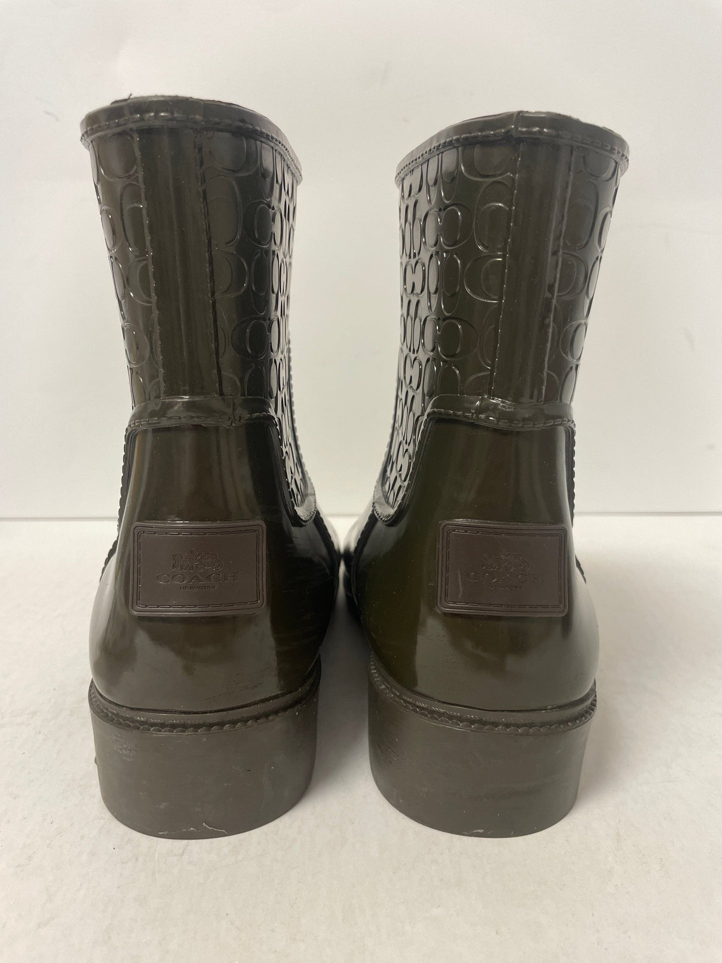 Boots Designer By Coach In Green, Size: 8