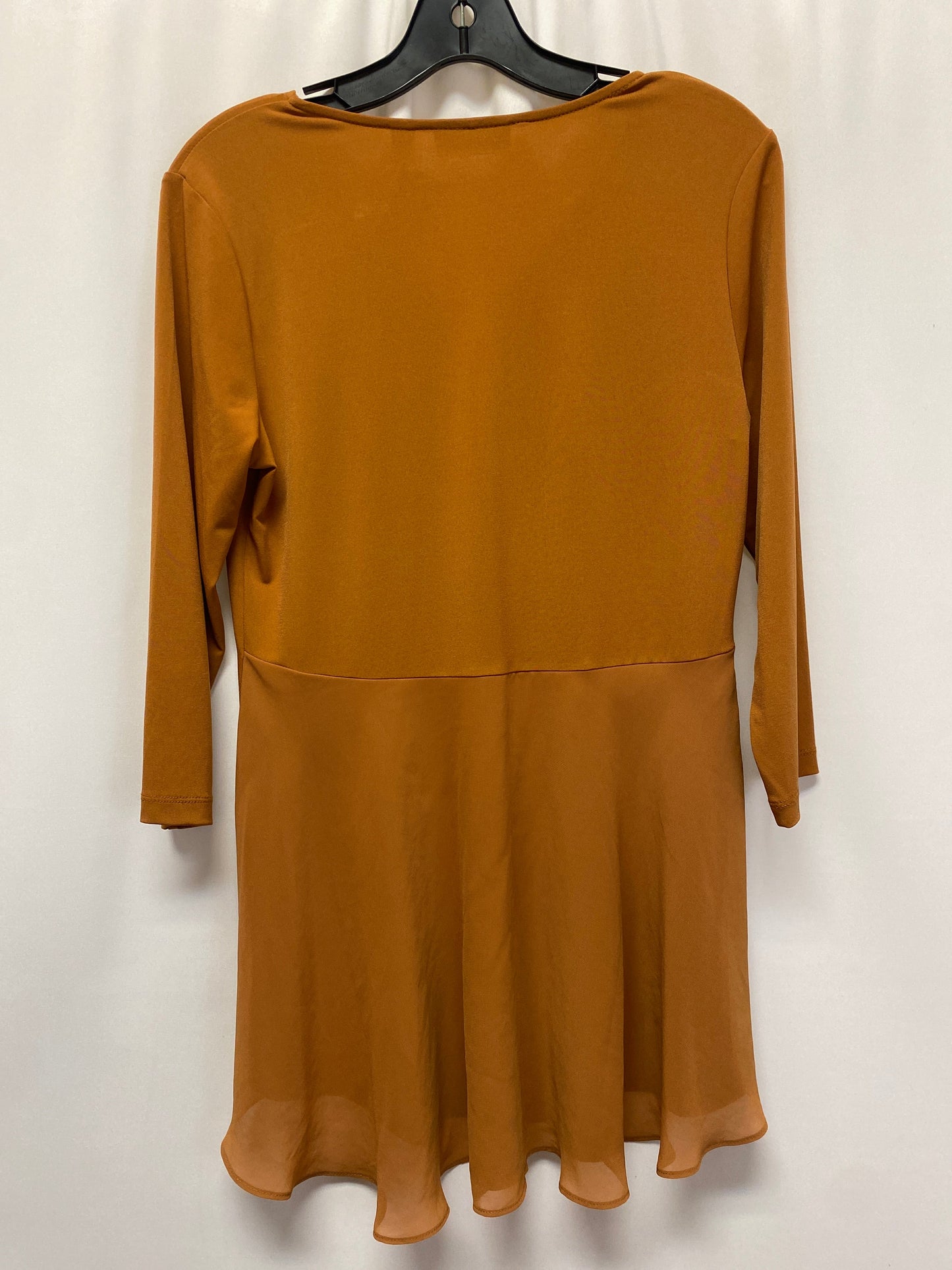 Orange Top Long Sleeve Susan Graver, Size Xs