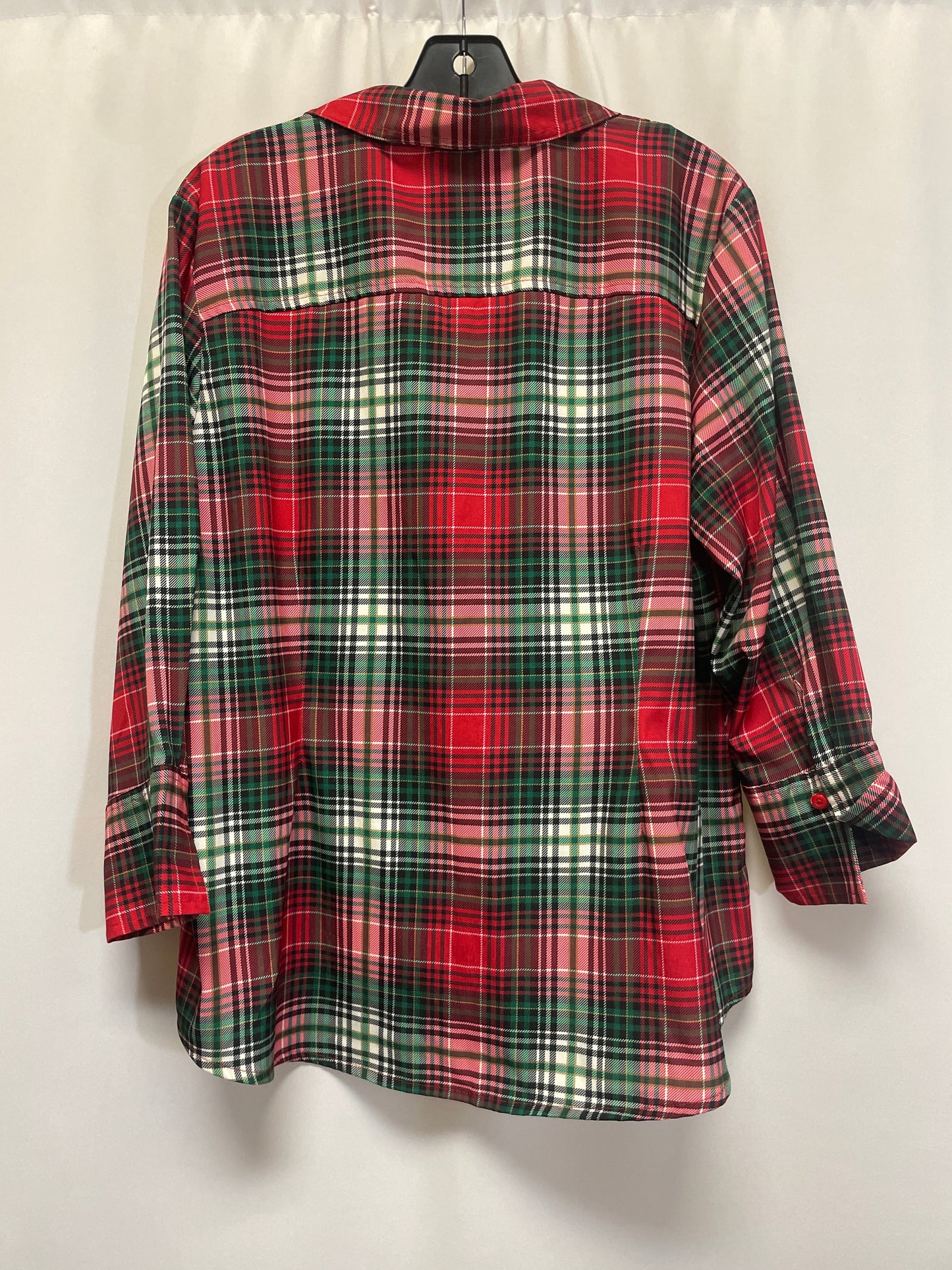 Top Long Sleeve By Cato In Red, Size: Xl