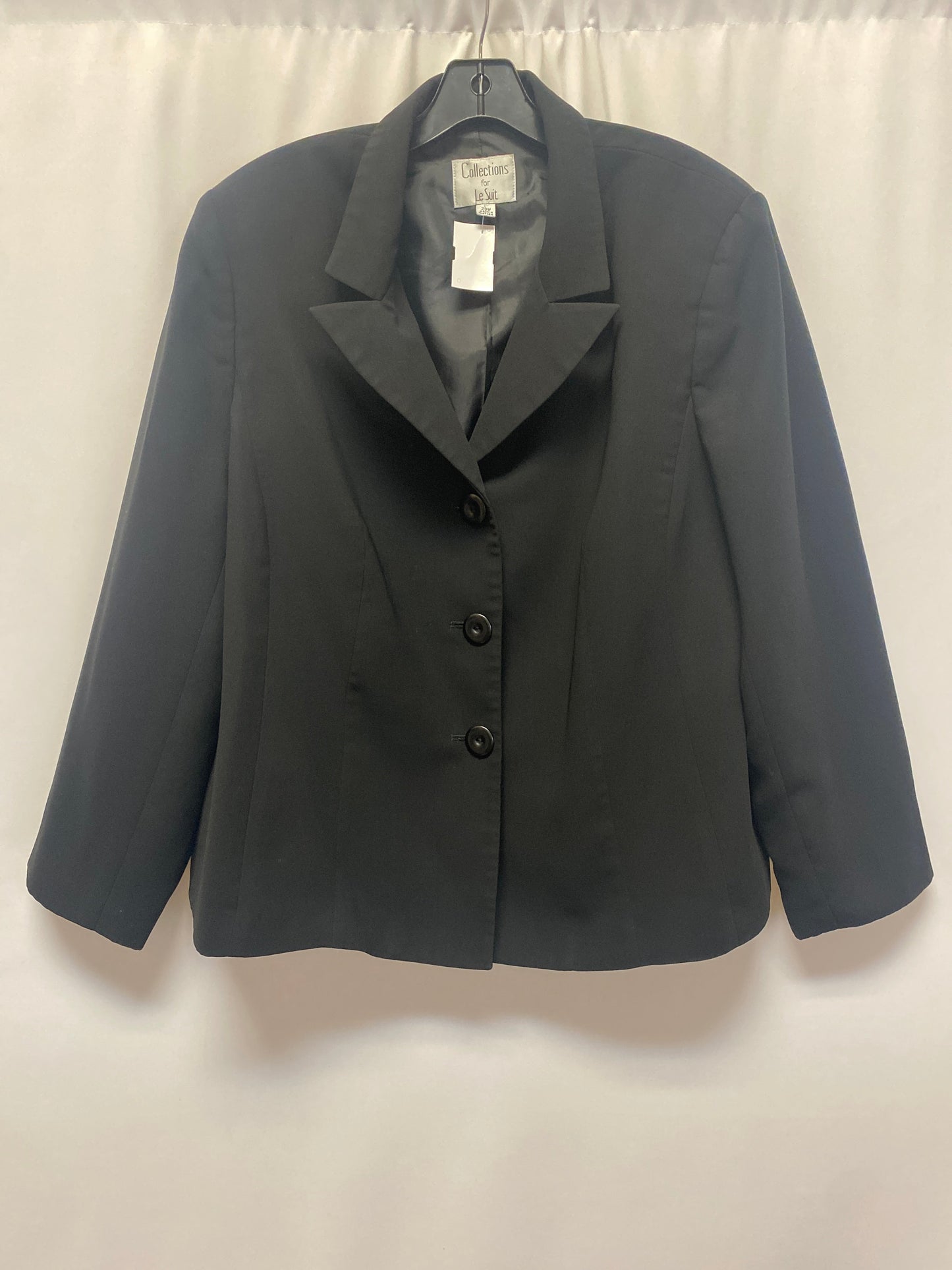 Blazer By Le Suit In Black, Size: 1x