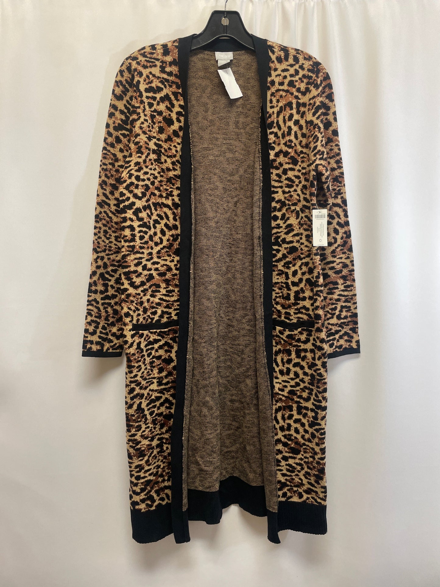 Cardigan By Chicos In Animal Print, Size: S