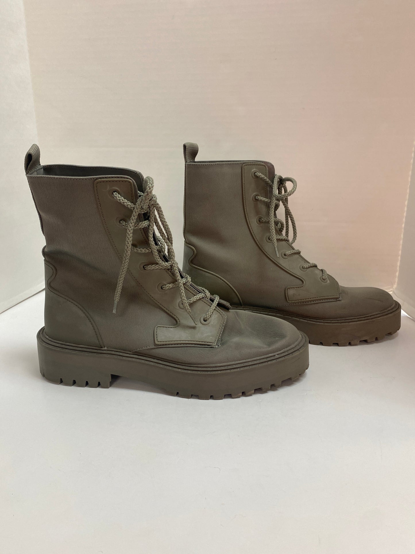 Boots Combat By Zara In Green, Size: 10.5