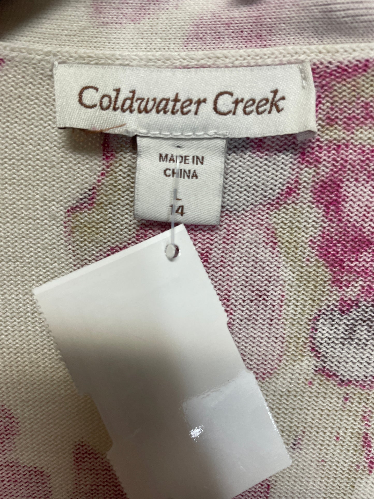 Cardigan By Coldwater Creek In Pink, Size: L