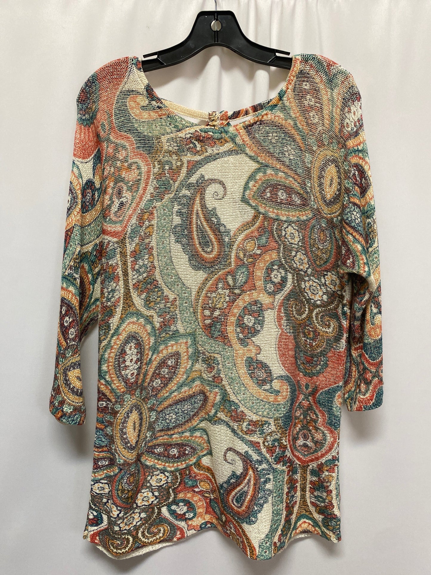 Sweater By Chicos In Tan, Size: L