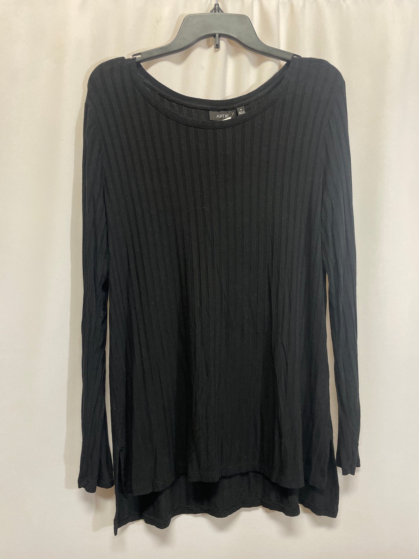 Top Long Sleeve By Apt 9 In Black, Size: M