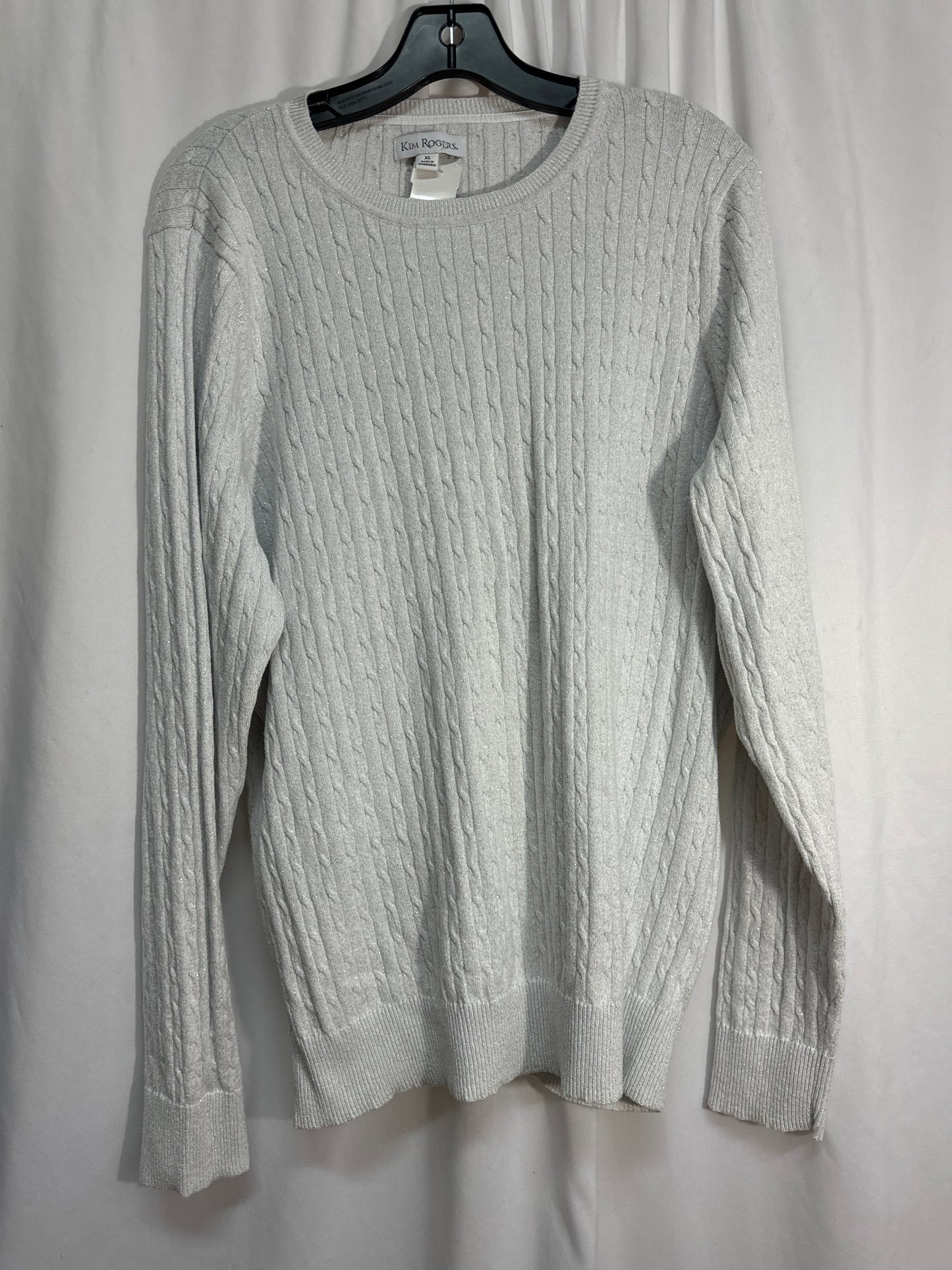 Sweater By Kim Rogers In Grey, Size: Xl