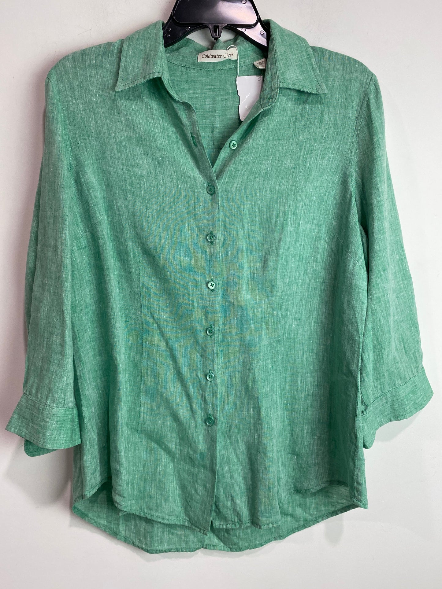 Top 3/4 Sleeve By Coldwater Creek In Green, Size: M