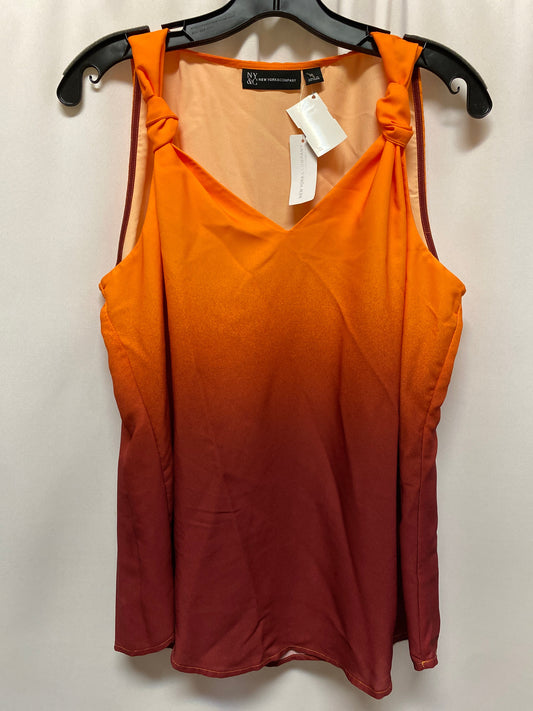 Tank Top By New York And Co In Orange, Size: L