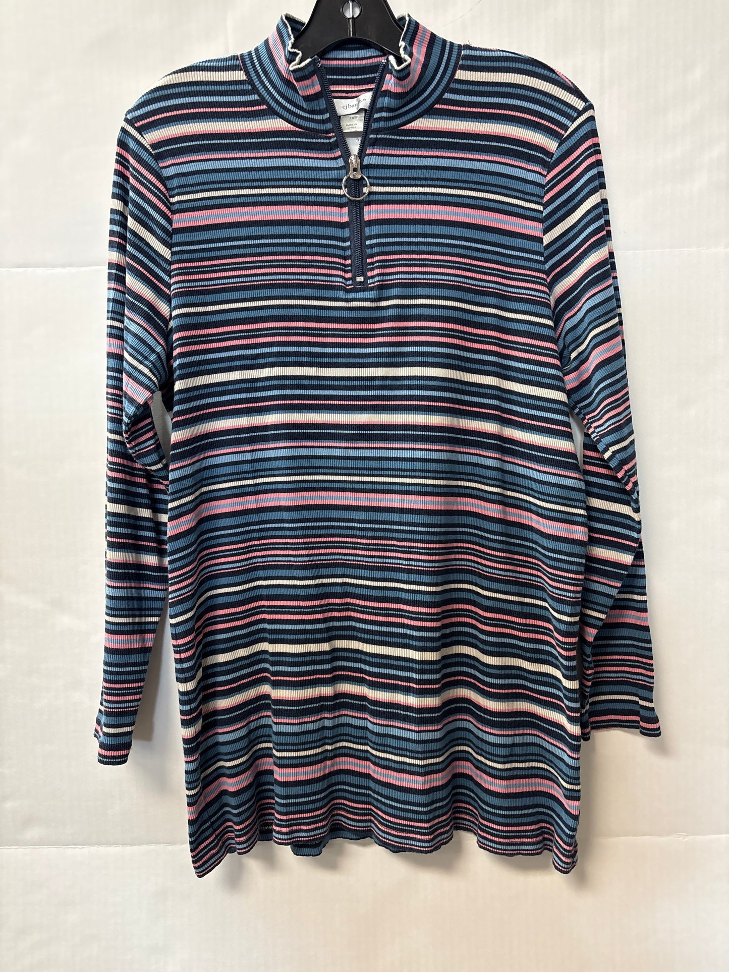 Top Long Sleeve By Cj Banks In Blue, Size: 1x