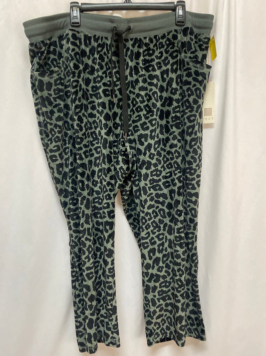 Pajama Pants By Cozy In Animal Print, Size: 3x