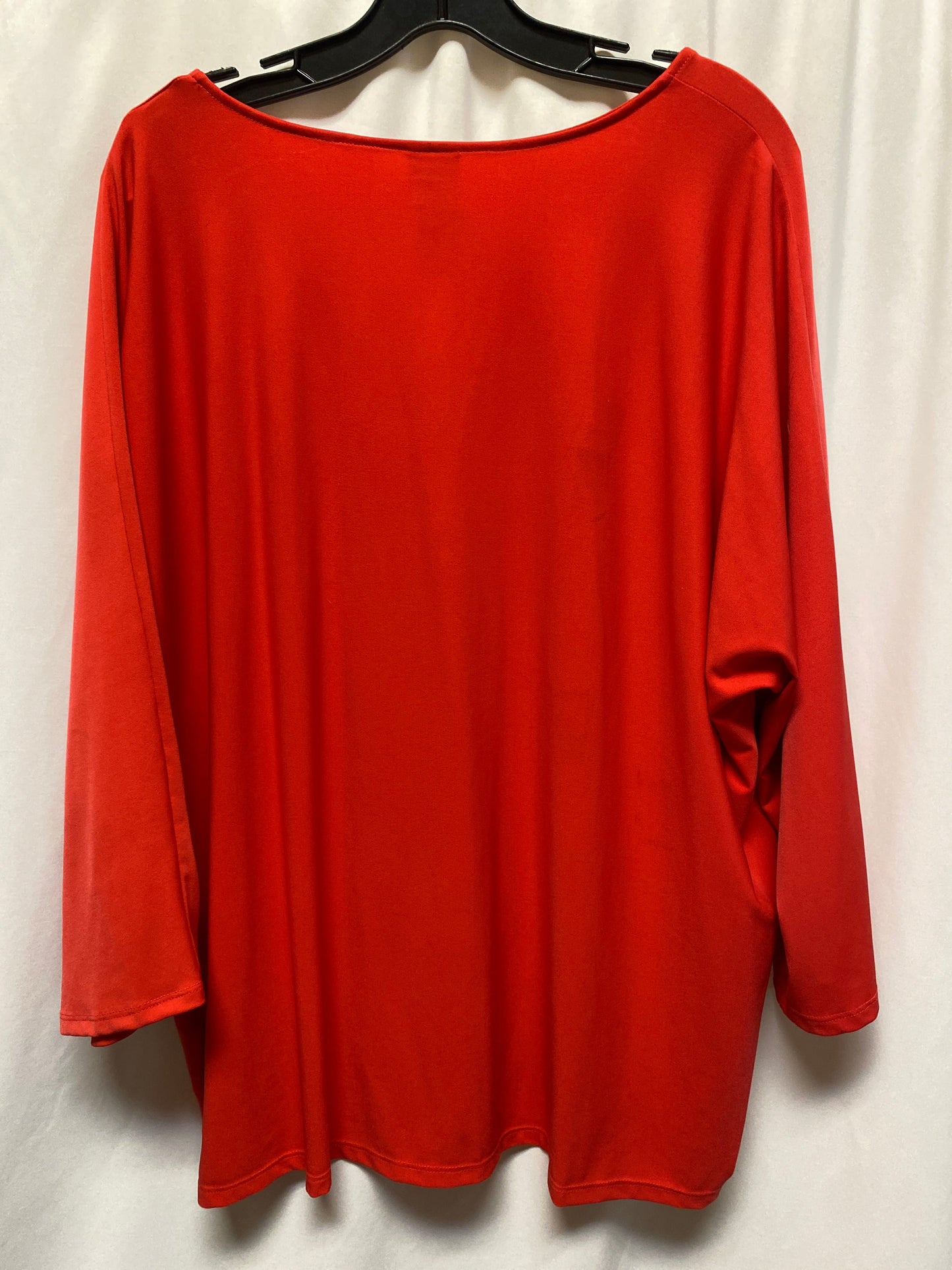 Top Long Sleeve By Chicos In Red, Size: Xxl